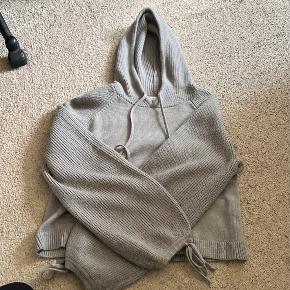 women’s knit sweater with hood